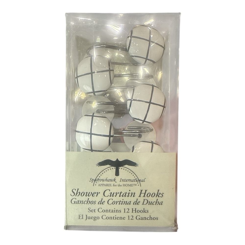 New Set shower curtain Hooks 12 Metal